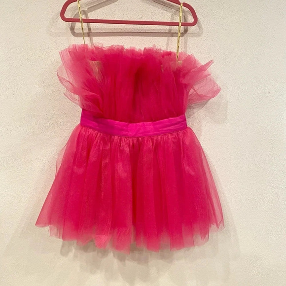 NWT Bronx and Banco Anna Strapless Tulle Mini Dress Size Large - Picture 2 of 4